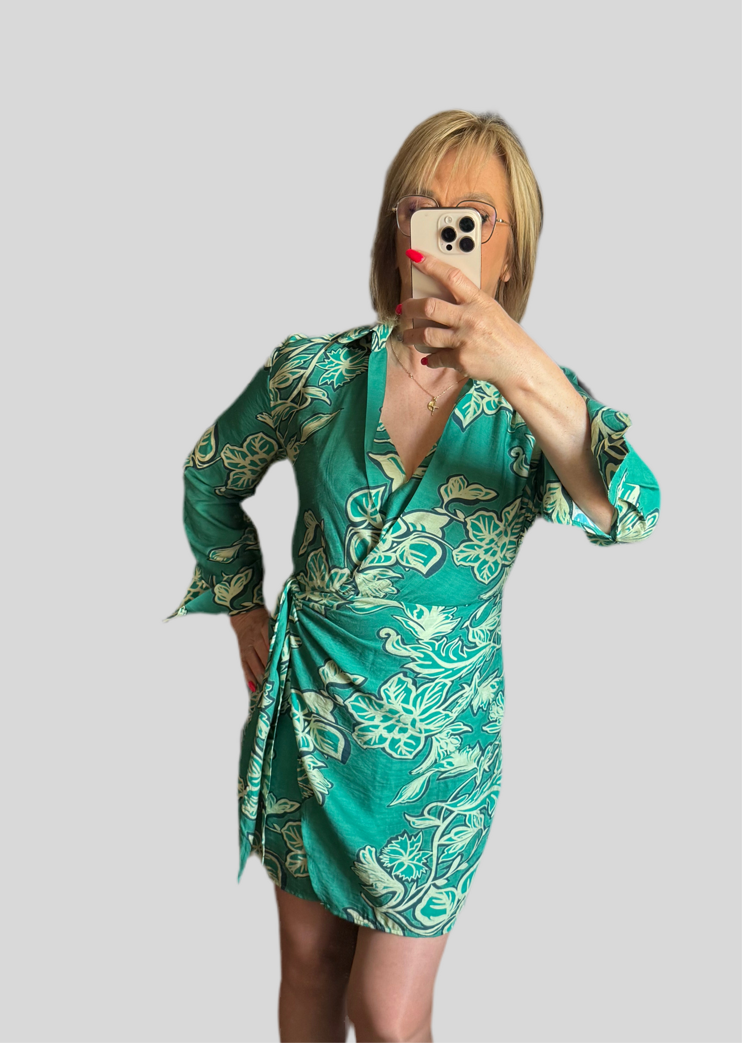 Robe portefeuille verte