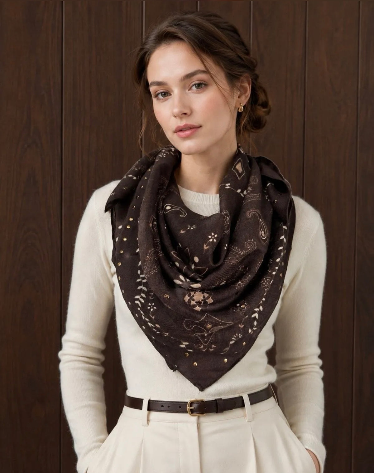 Foulard bandana clouté