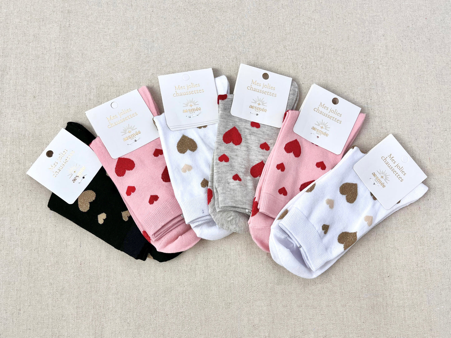 Chaussettes coeurs