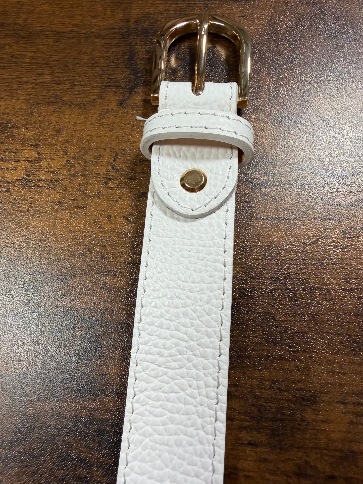 Ceinture cuir blanche