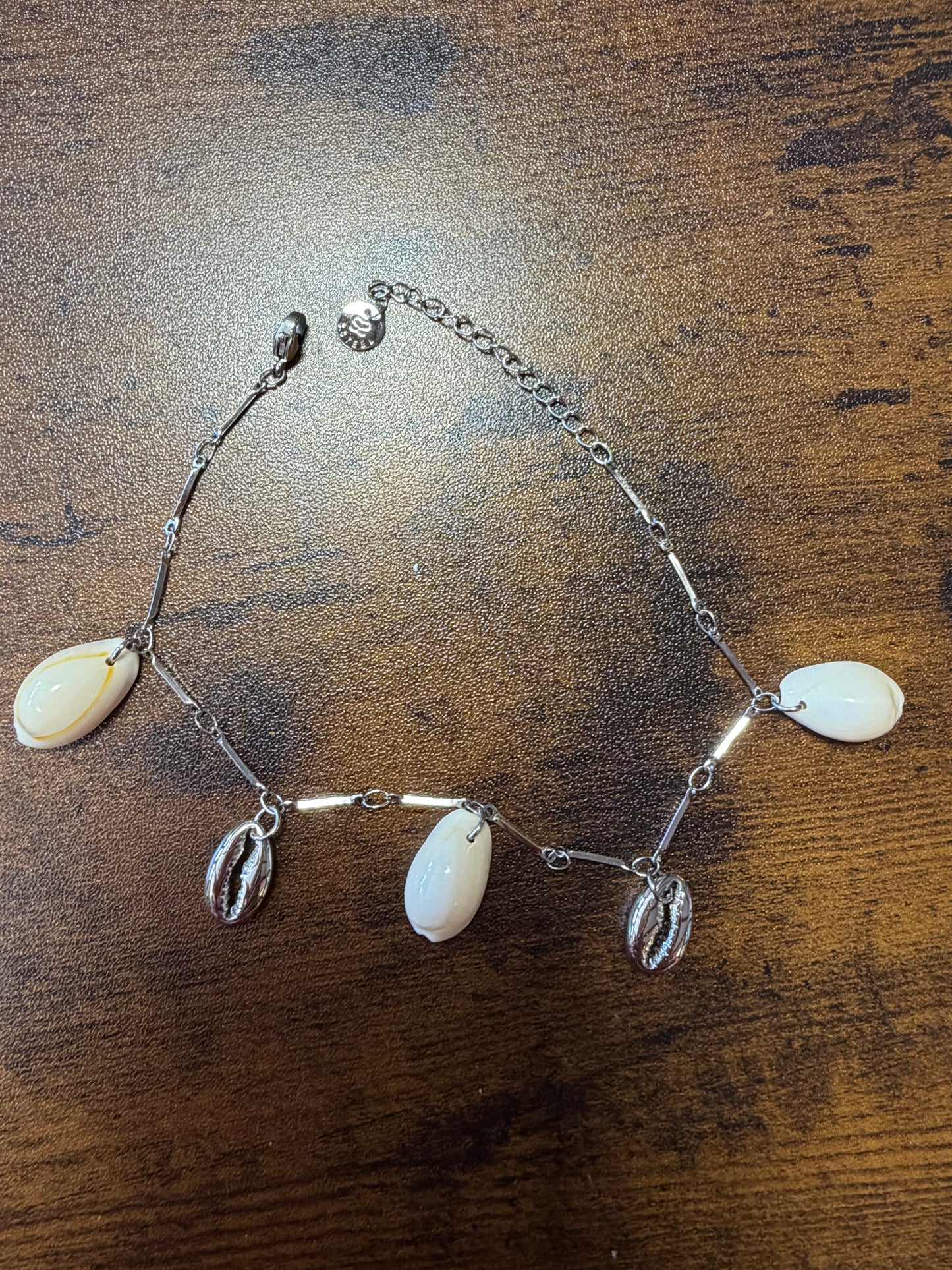 Chaîne de cheville coquillages