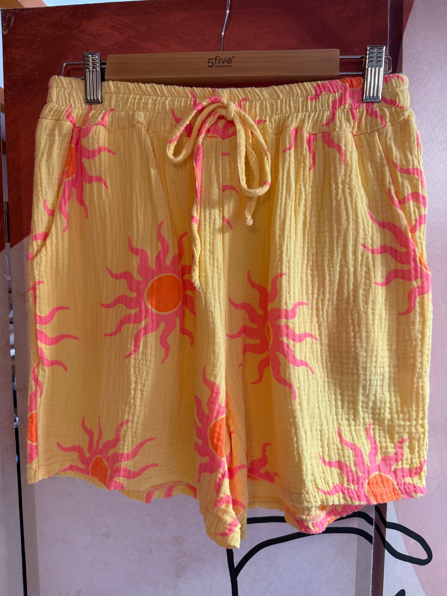 Short gaze de coton soleil