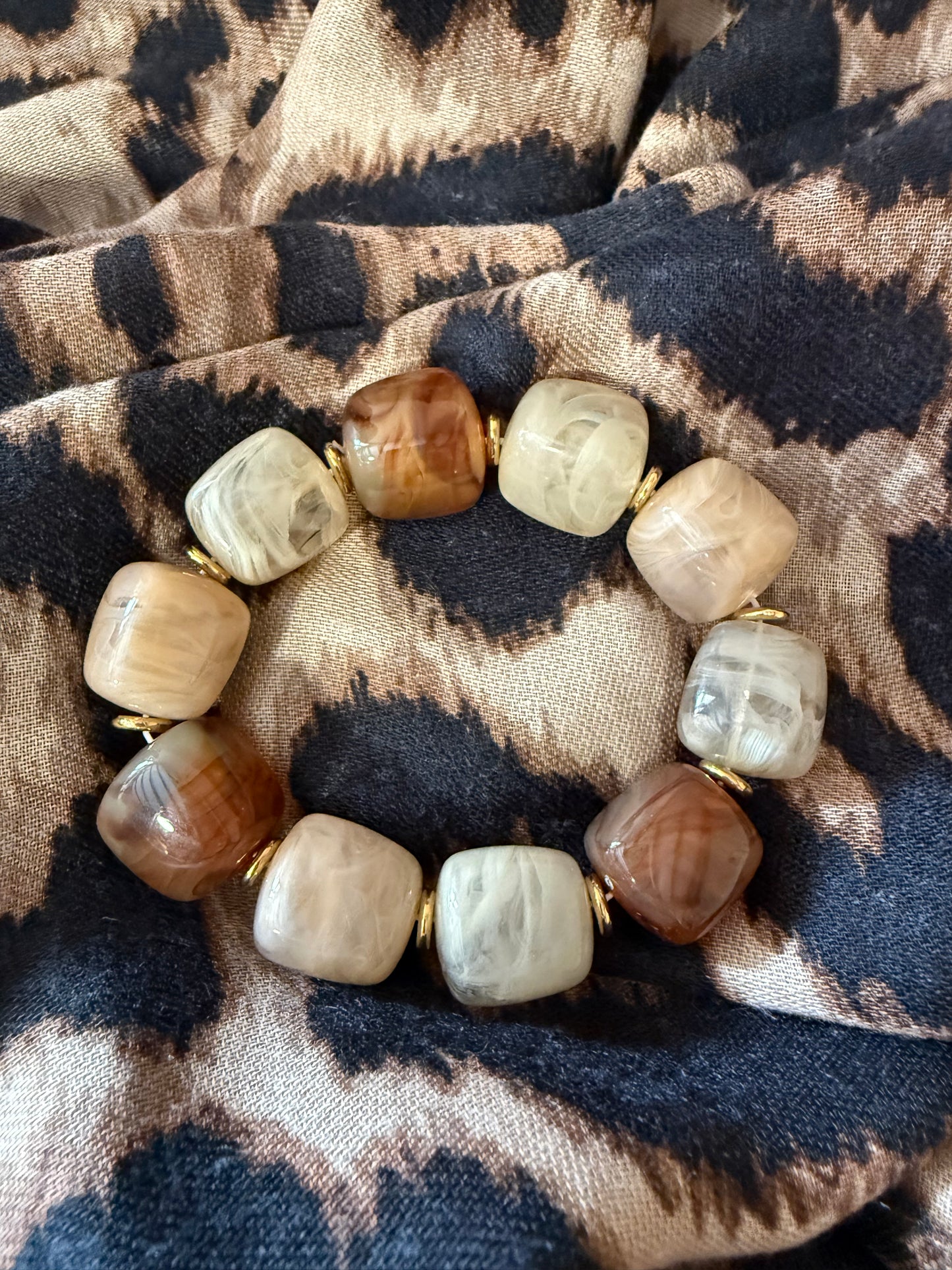 Bracelet pierres marrons