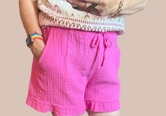 Short gaze de coton