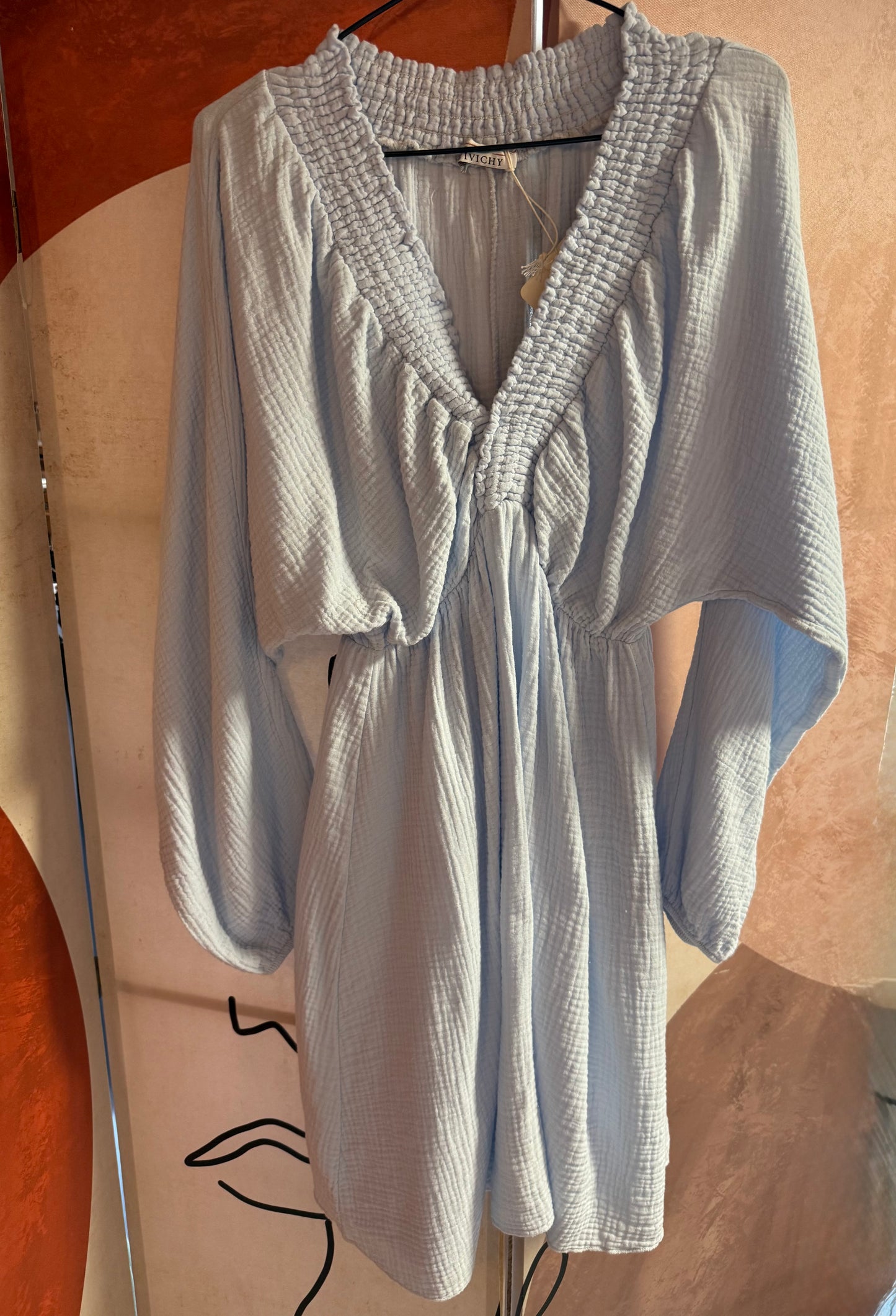 Robe gaze de coton pastel