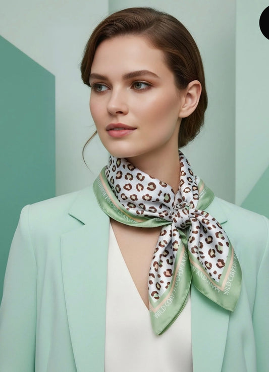 Carré de soie Léopard