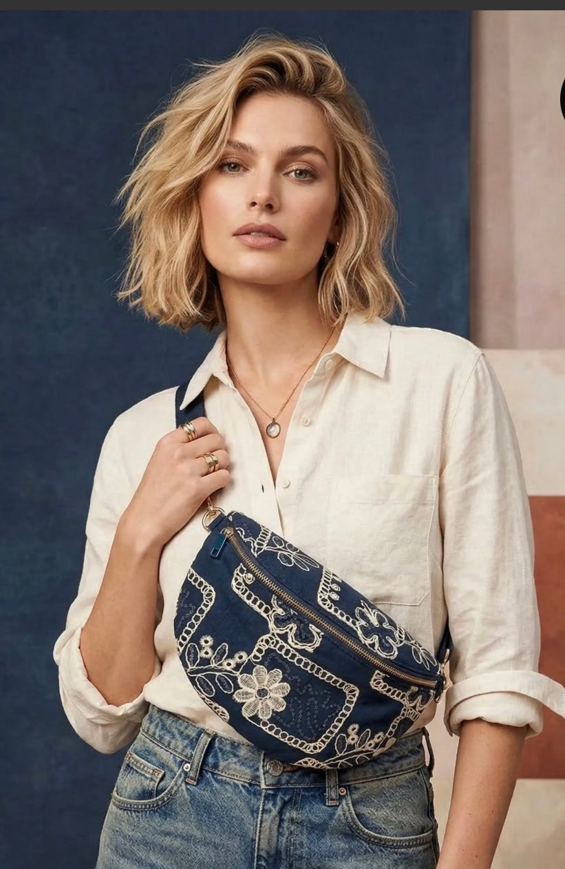 Sac banane marine