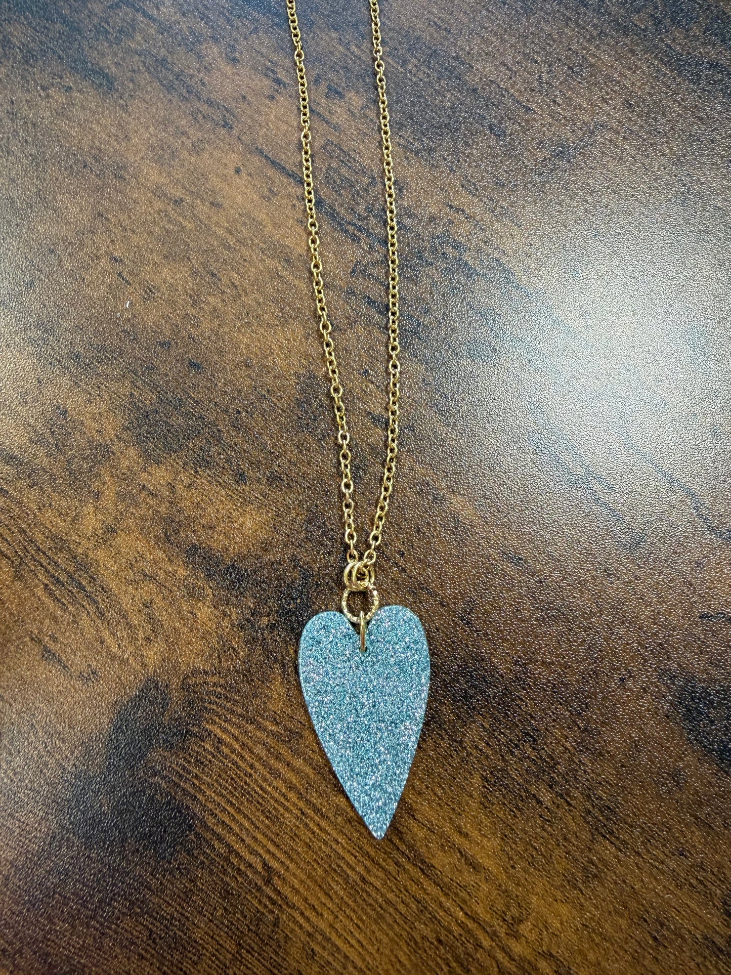Collier cœur bleu