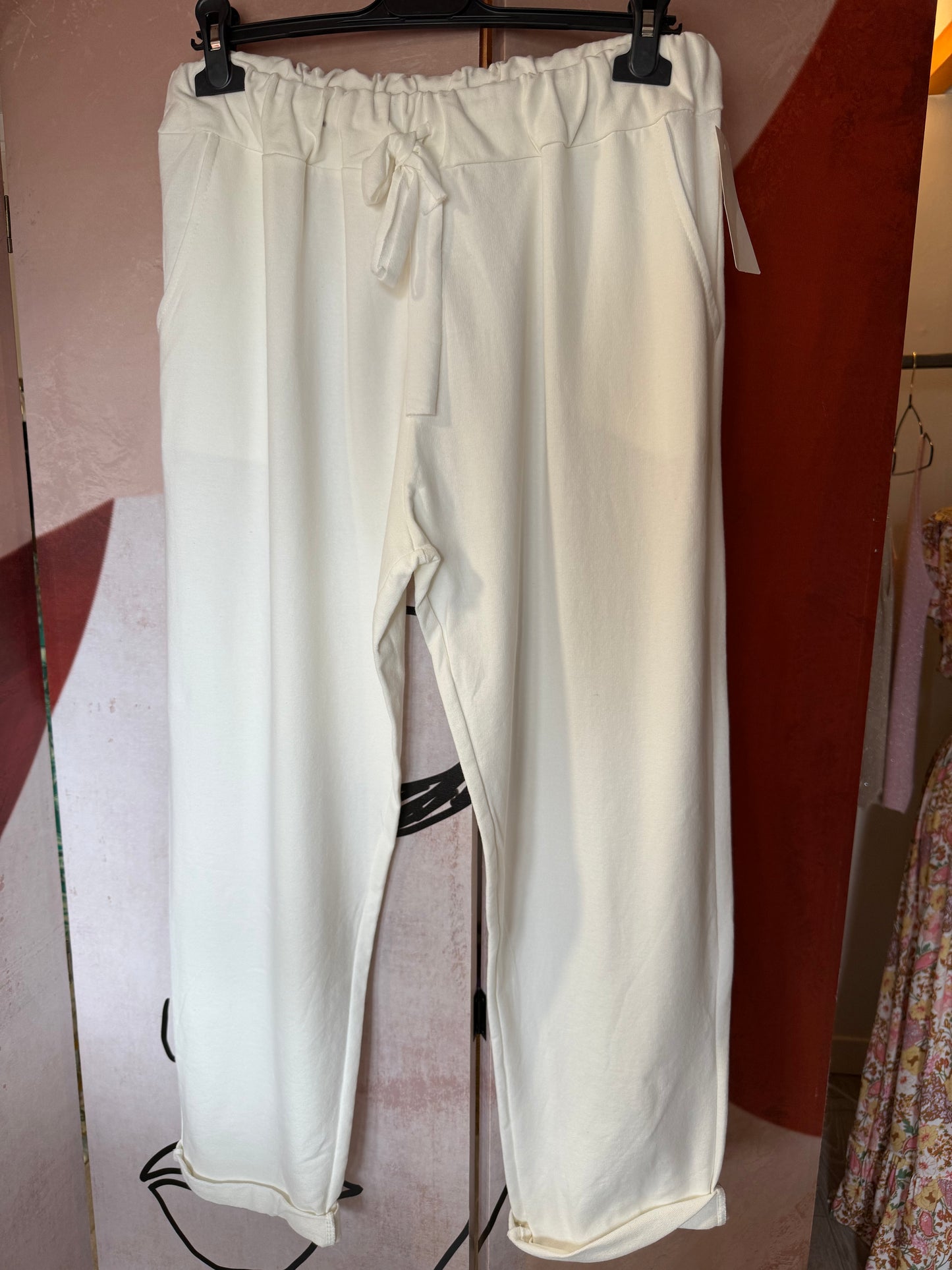 Pantalon grande taille blanc