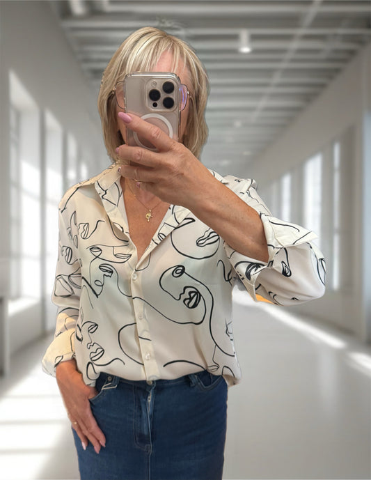 Chemise visage blanche