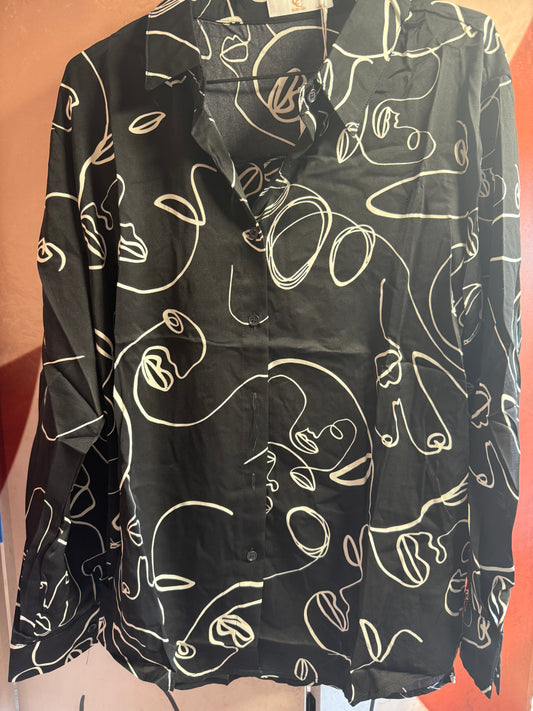 Chemise visage noire