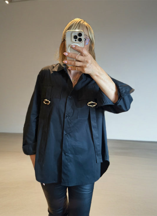 Chemise détail poches