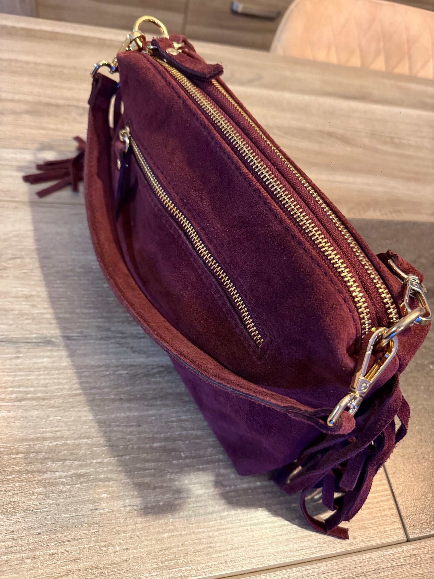 Sac cuir bordeaux