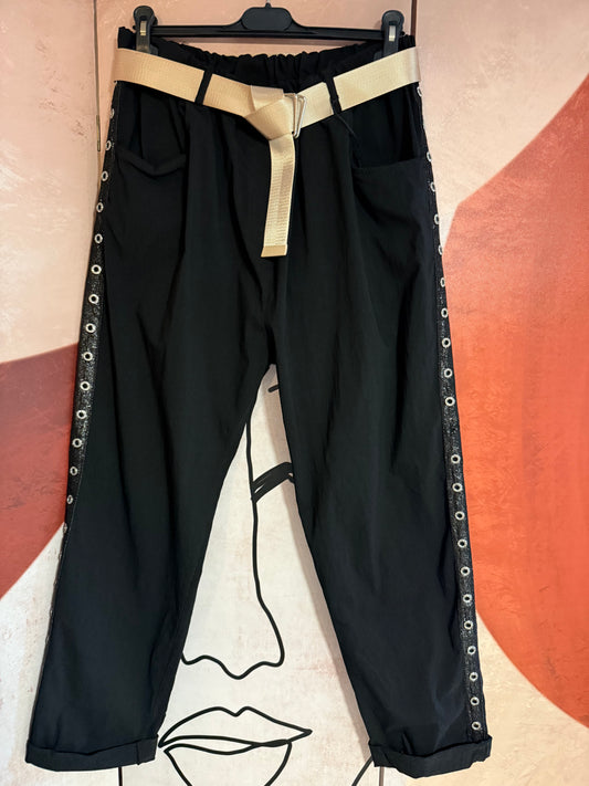 Pantalon grande taille avec bordure