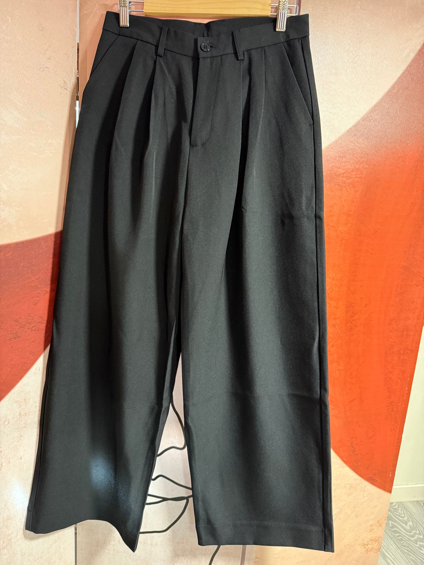 Pantalon élégant large noir