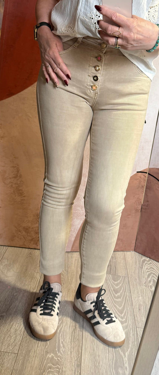 Pantalon skinny beige