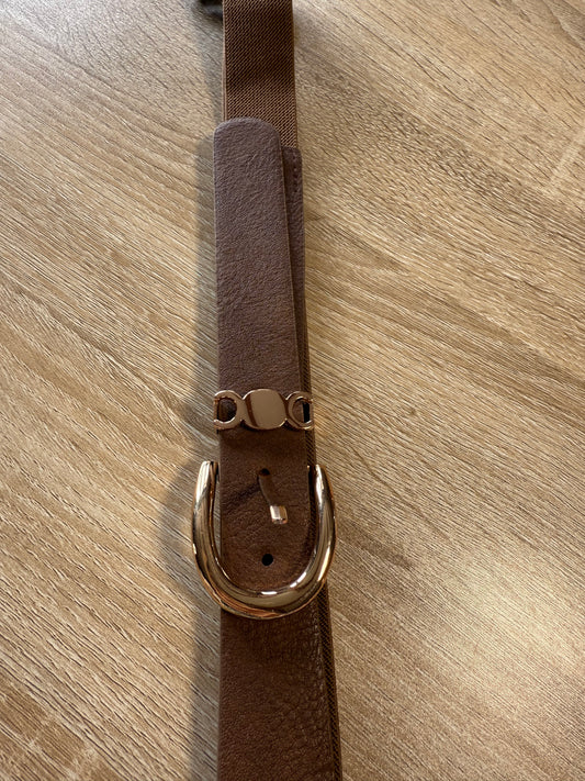 Ceinture élastique marron