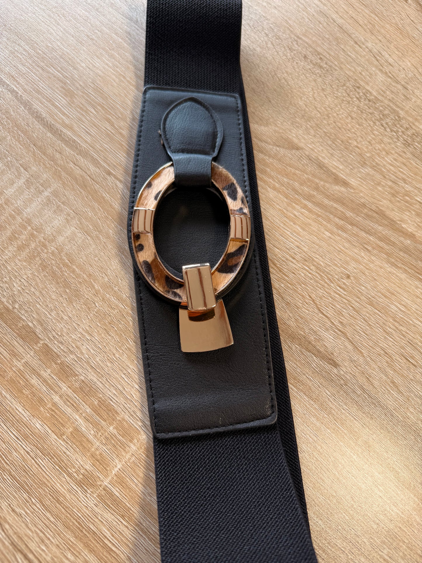 Ceinture élastique léopard