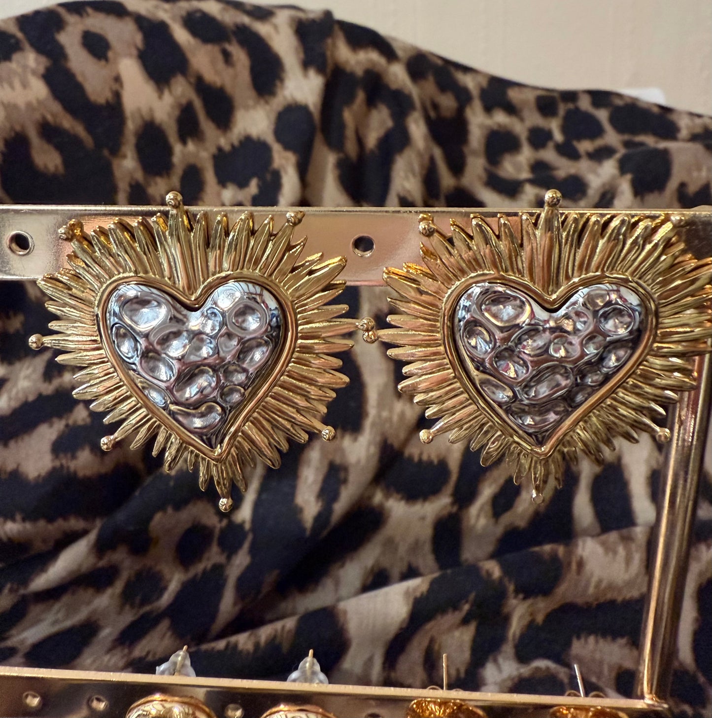 Boucle d'oreilles Coeur bicolore