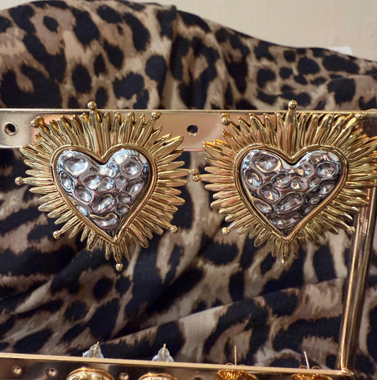 Boucle d'oreilles Coeur bicolore